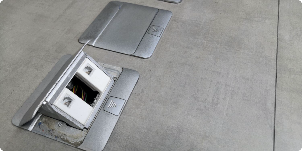 hidden recessed floor outlet